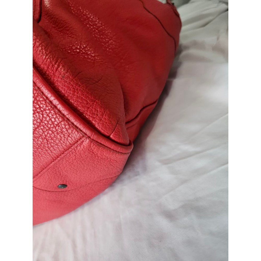 Coach Red Leather Tote Bag - Picture 9 of 12
